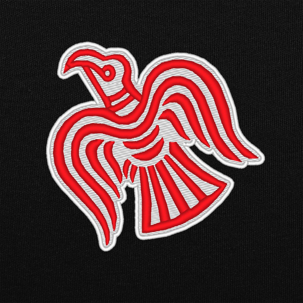 Viking hollómotívum hímzett minta Viking hollómotívum hímzett minta