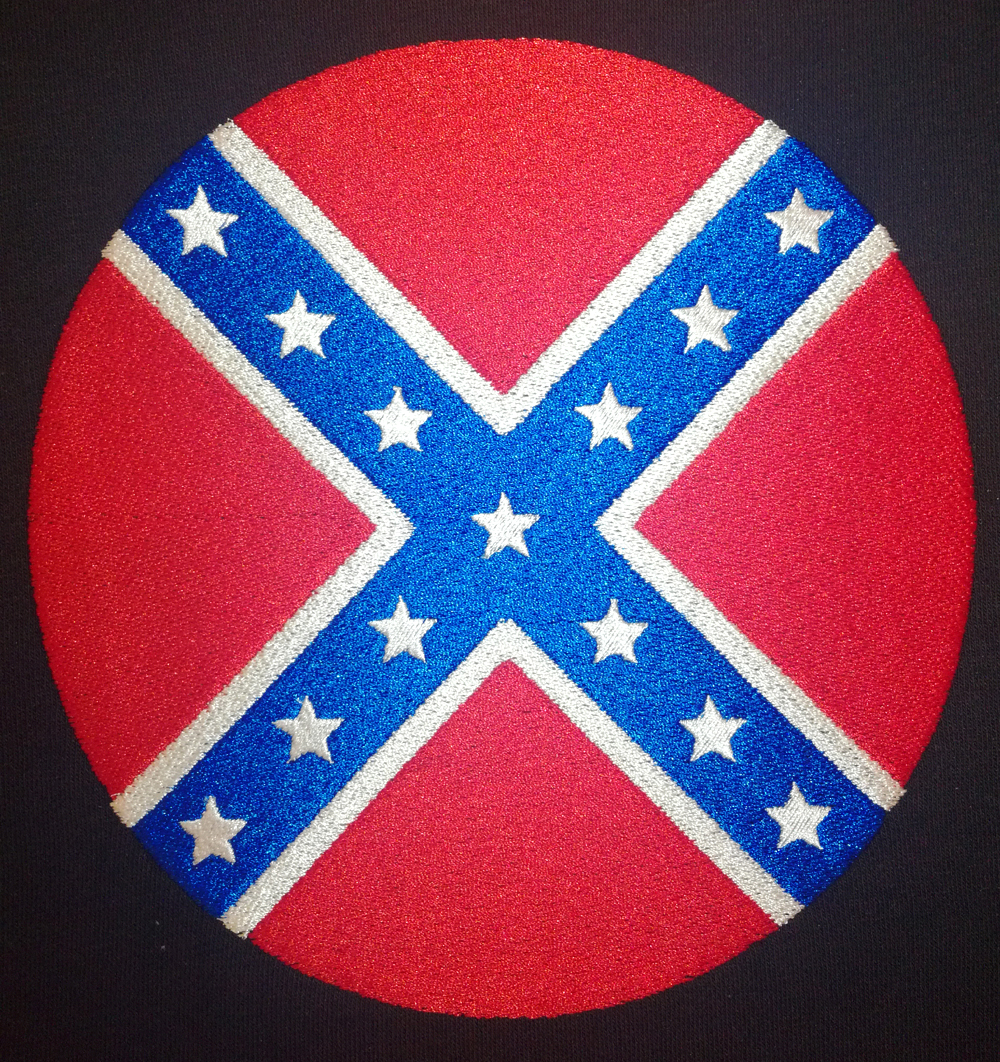 Konföderációs zászló hímzett minta Konföderációs zászló hímzett minta