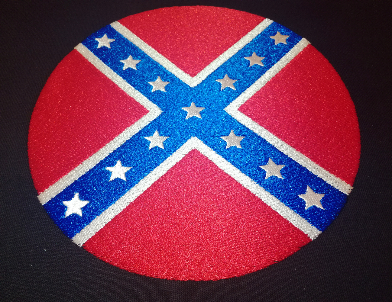 Konföderációs zászló hímzett minta Konföderációs zászló hímzett minta