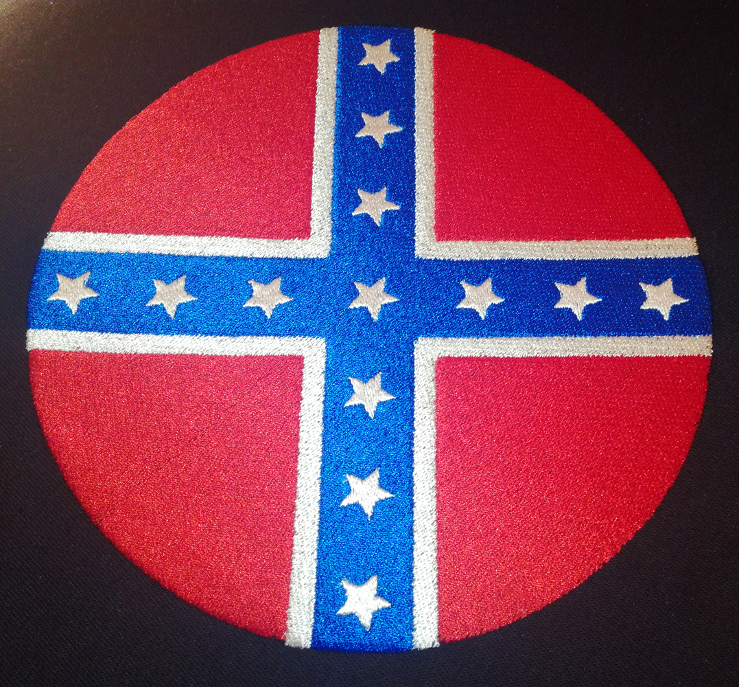 Konföderációs zászló hímzett minta Konföderációs zászló hímzett minta