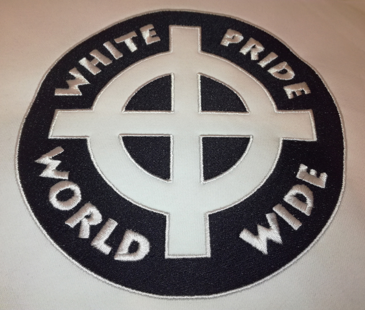 White Pride Worldwide hímzett minta White Pride Worldwide hímzett minta