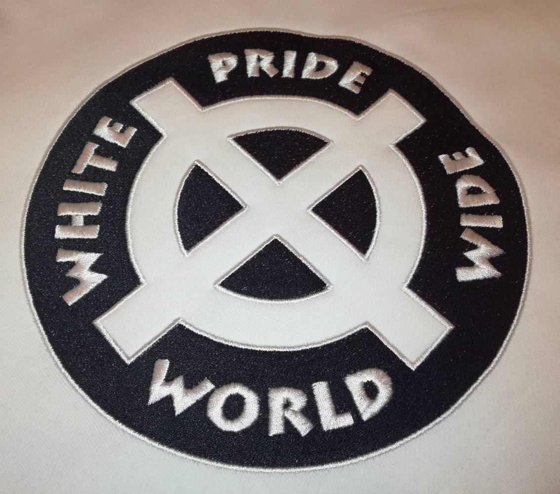 White Pride Worldwide hímzett minta White Pride Worldwide hímzett minta