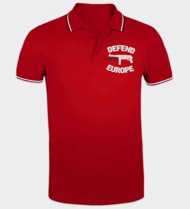 Defend Europe hímzett ingpóló