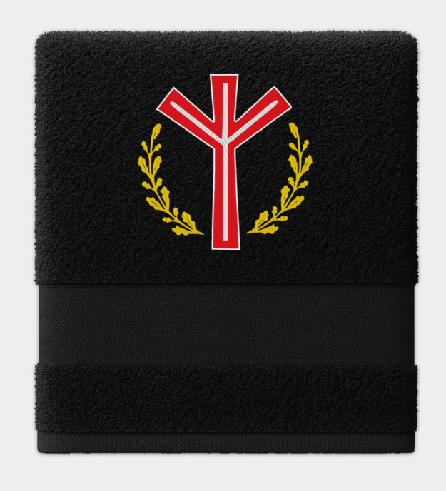 Algiz hímzett törölköző