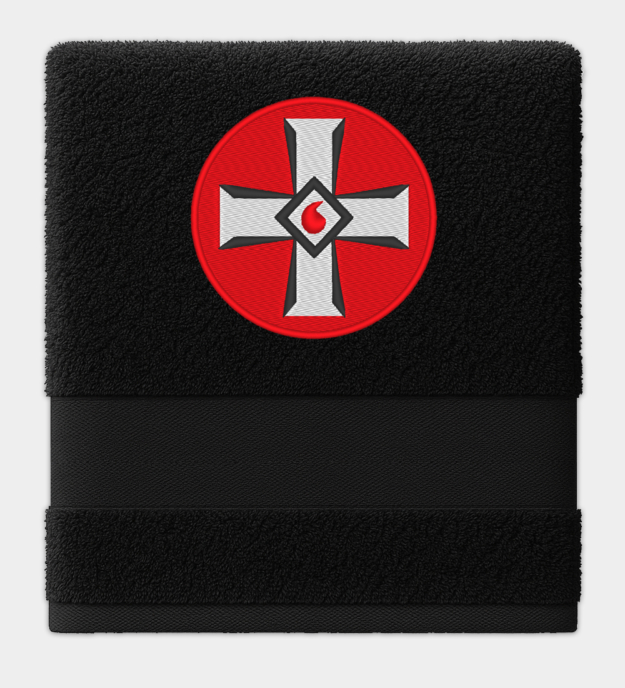 Blood Drop Cross hímzett törölköző
