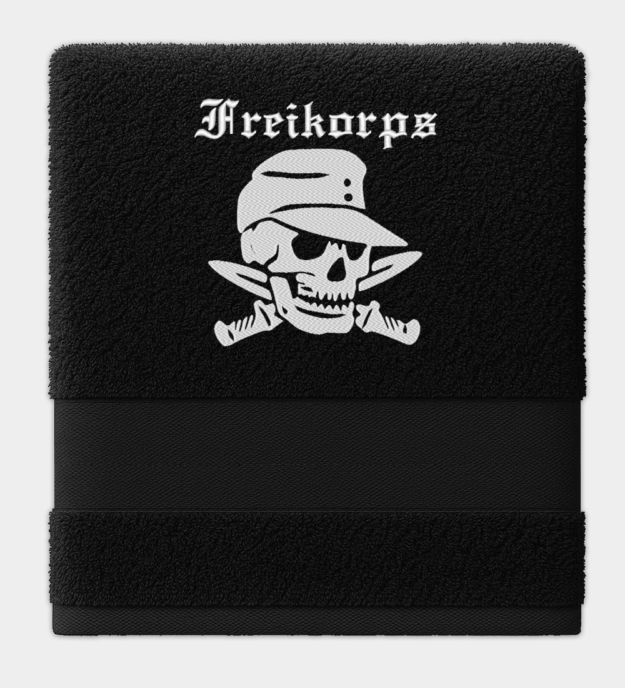 Freikorps totenkopf hímzett törölköző