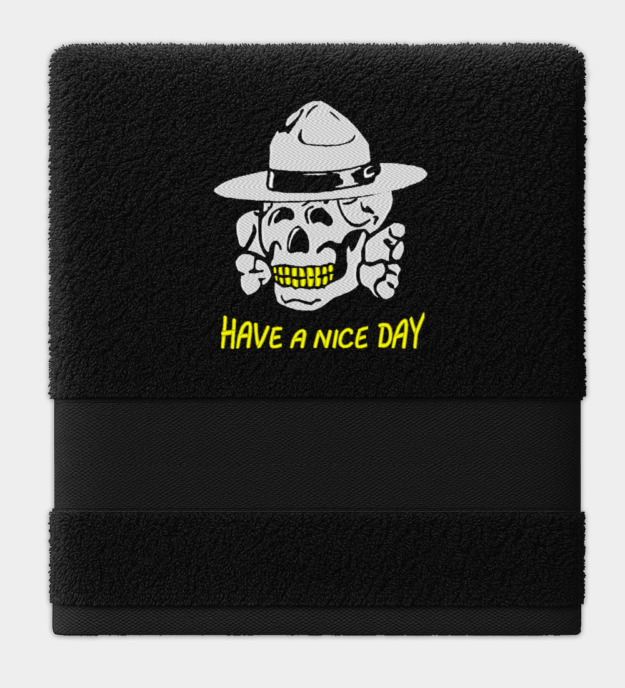 Happy SS Totenkopf hímzett törölköző