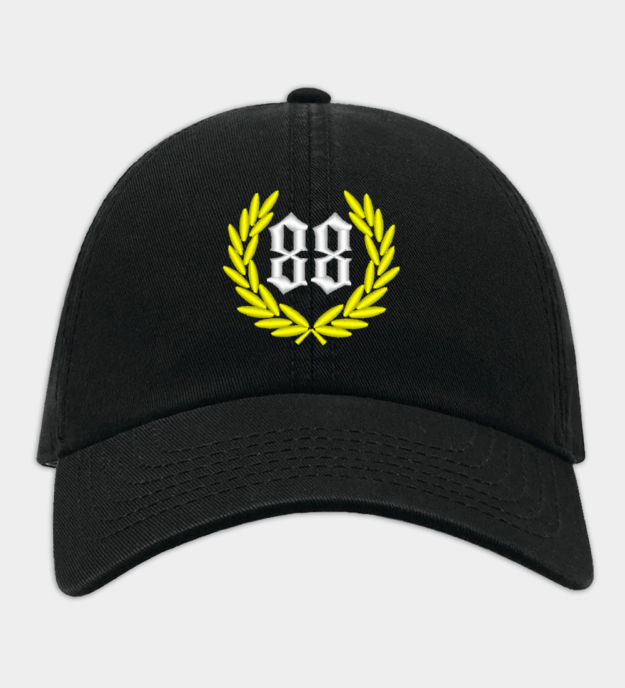 88 hímzett fekete baseball sapka
