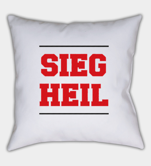 Sieg Heil hímzett díszpárna