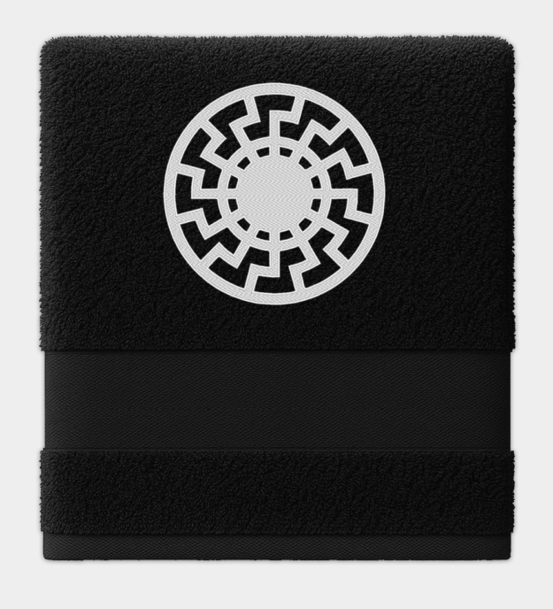 Napkerék hímzett törölköző