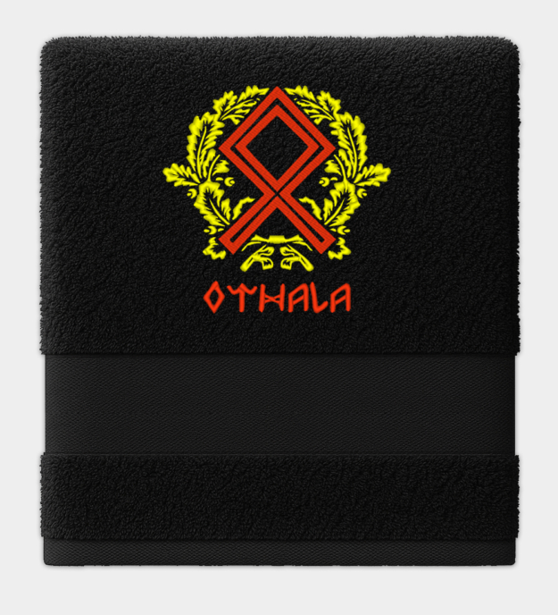 Othala rúna hímzett törölköző