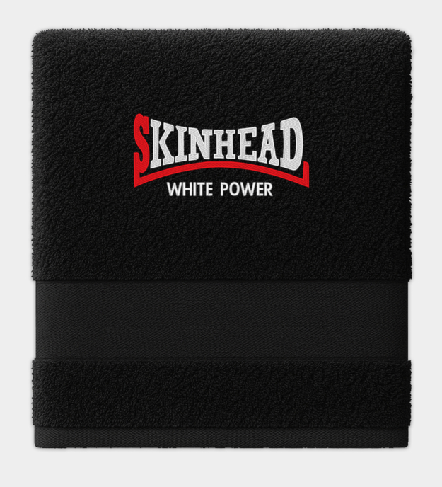 White Power Skinhead hímzett törölköző