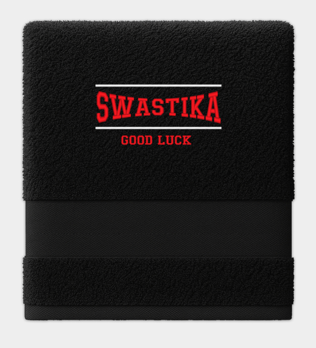Swastika hímzett törölköző