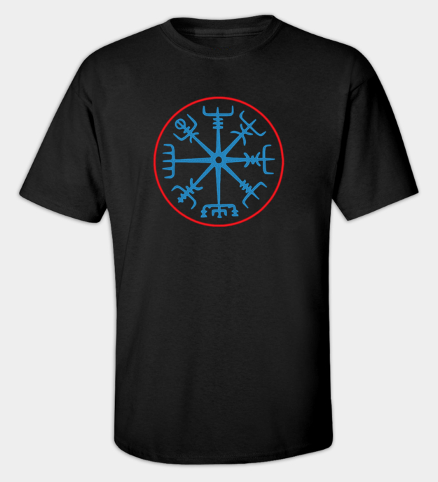 Viking irányítű, Vegvísir hímzett póló