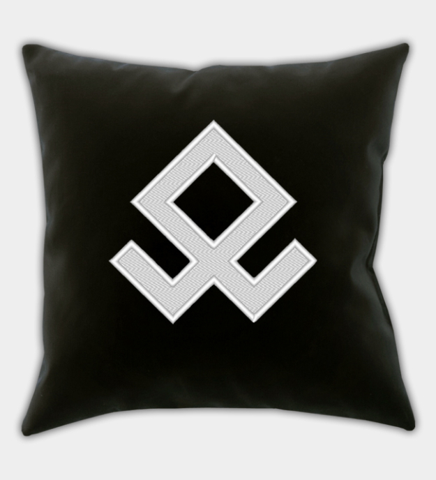 Odal rúna hímzett díszpárna