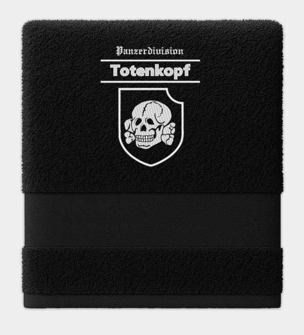 Waffen-SS Totenkopf division hímzett törölköző