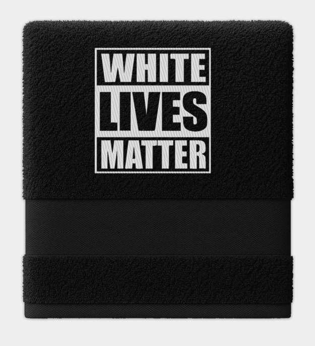 White Lives Matter hímzett törölköző