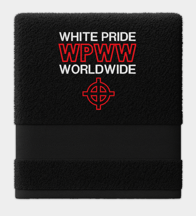 White Pride Worldwide hímzett törölköző