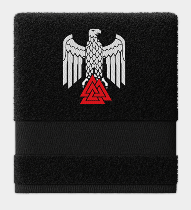 Wotanist Adler hímzett törölköző