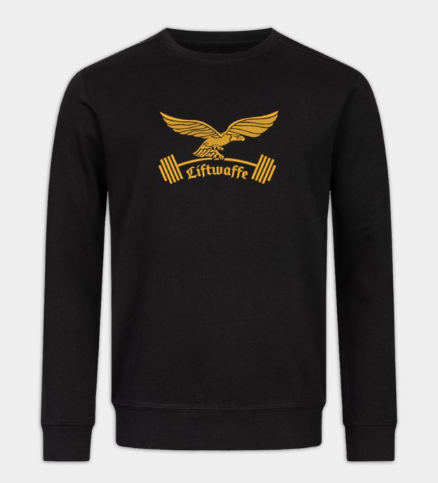 Liftwaffe hímzett pulóver