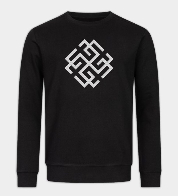 Svarozhich-jel hímzett pulóver