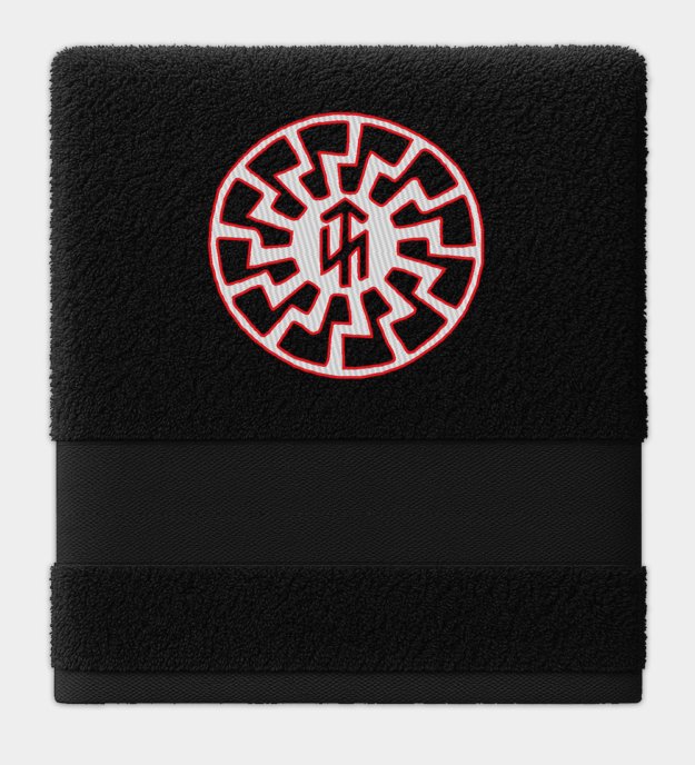 Thule Sonnenrad hímzett törölköző