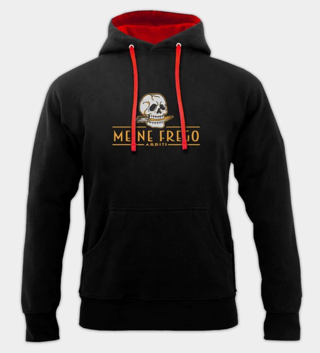 Me Ne Frego hímzett kapucnis pulóver