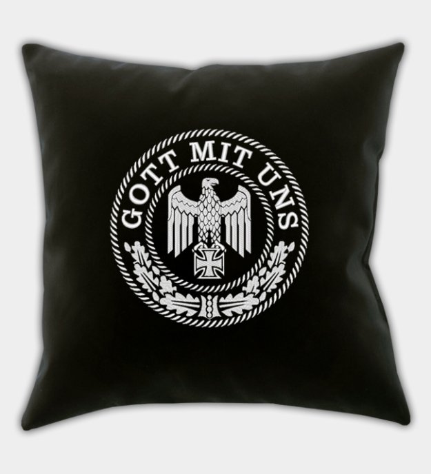 Gott mit Uns hímzett díszpárna
