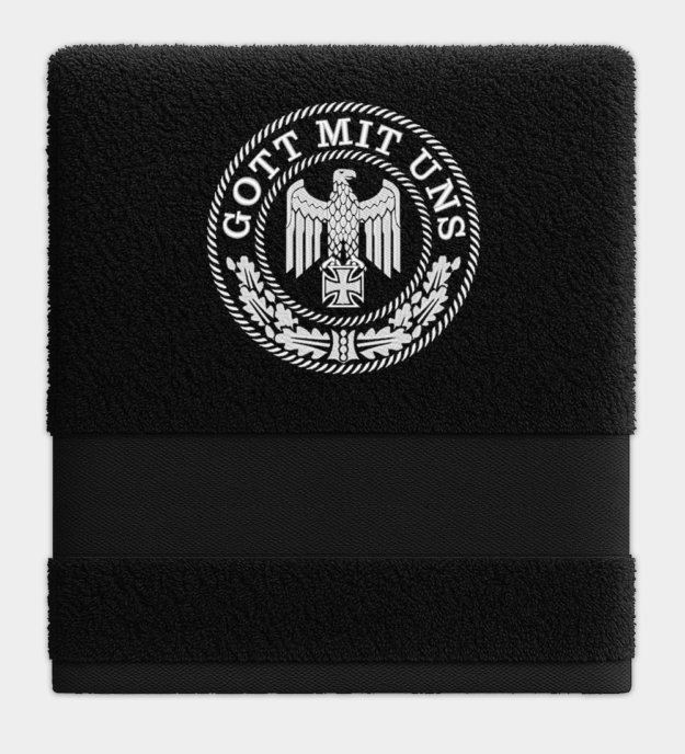 Gott mit Uns hímzett törölköző