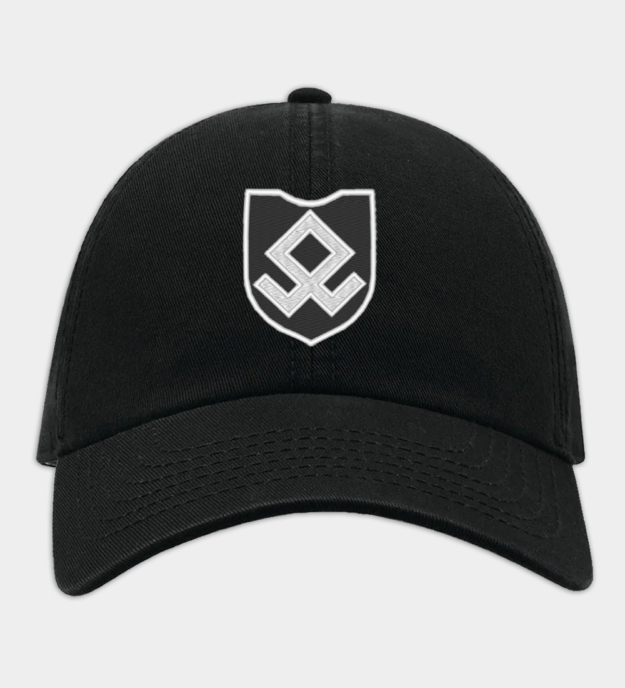 Waffen-SS Division Prinz Eugen insignia hímzett fekete baseball sapka