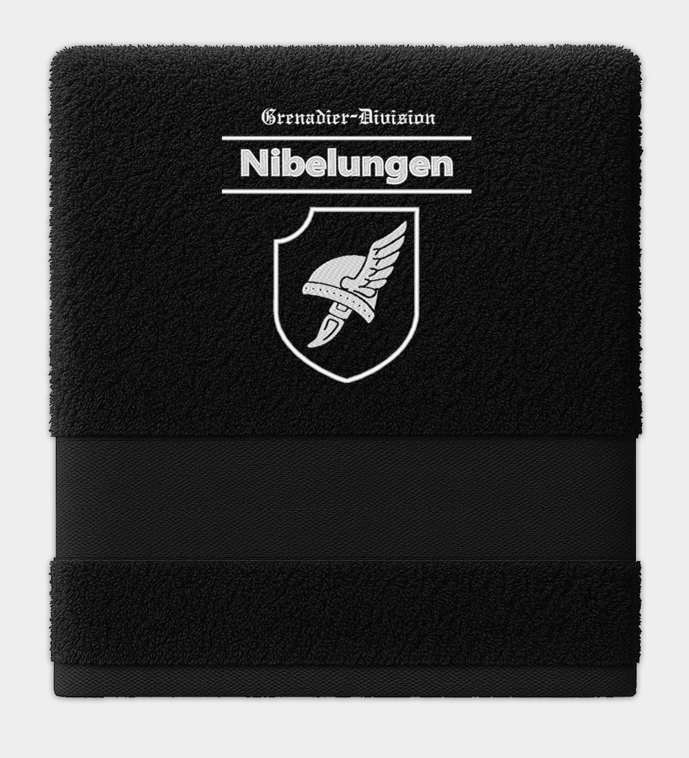 Waffen-SS Grenadier Division Nibelungen hímzett fekete törölköző Waffen-SS Grenadier Division Nibelungen hímzett fekete törölköző