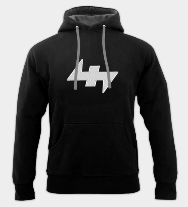 Wolfsangel hímzett kapucnis pulóver