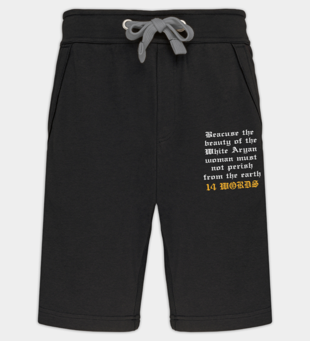 14 words hímzett bermuda rövidnadrág