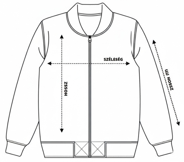 Bomberdzseki mérettáblázat