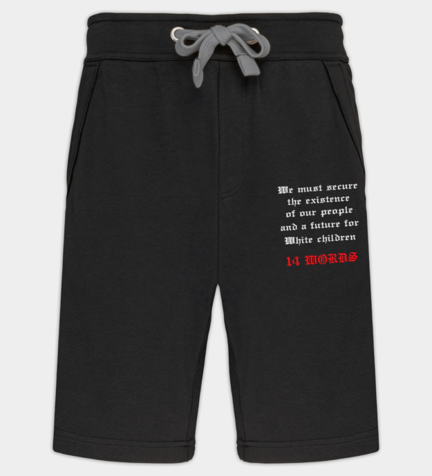 Fourteen Words hímzett bermuda rövidnadrág