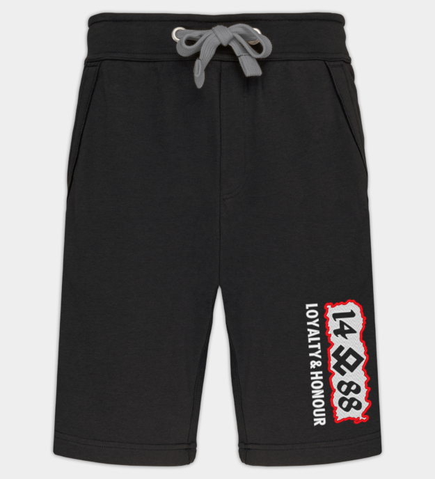 14 (ᛟ) 88 hímzett bermuda rövidnadrág