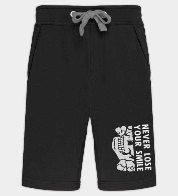 Never Lose Your Smile hímzett bermuda rövidnadrág