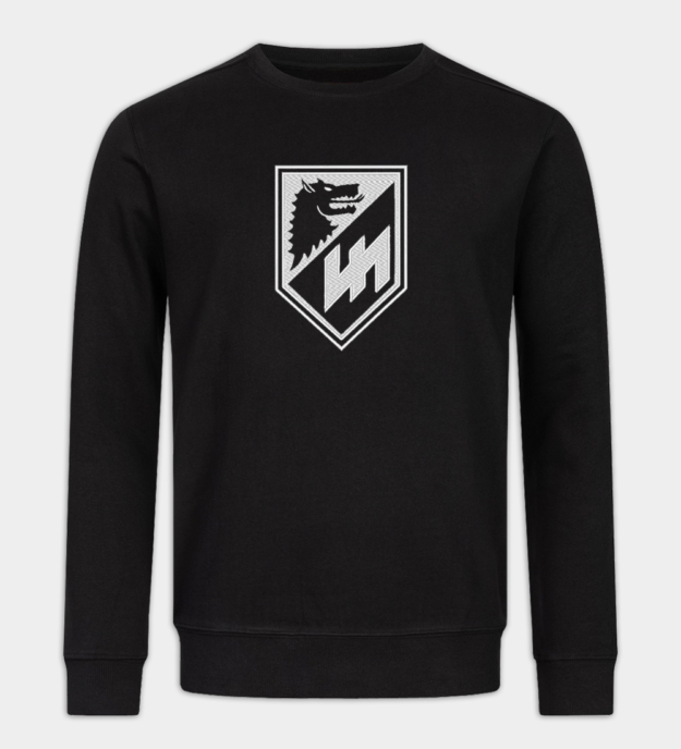 SS Werwolf Insignia hímzett környakú pulóver