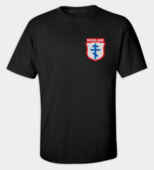 Wlassow-Armee (Russische Befreiungsarmee) Insignia hímzett környakú póló