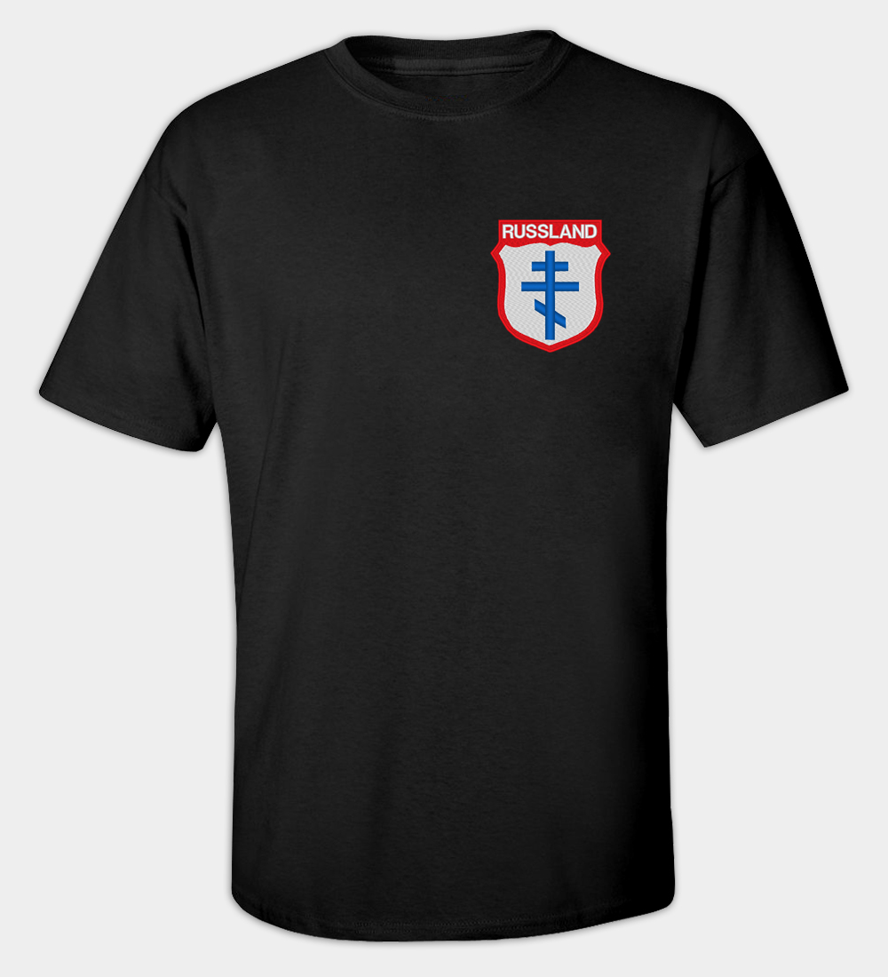 Wlassow-Armee (Russische Befreiungsarmee) Insignia hímzett környakú póló Wlassow-Armee (Russische Befreiungsarmee) Insignia hímzett környakú póló