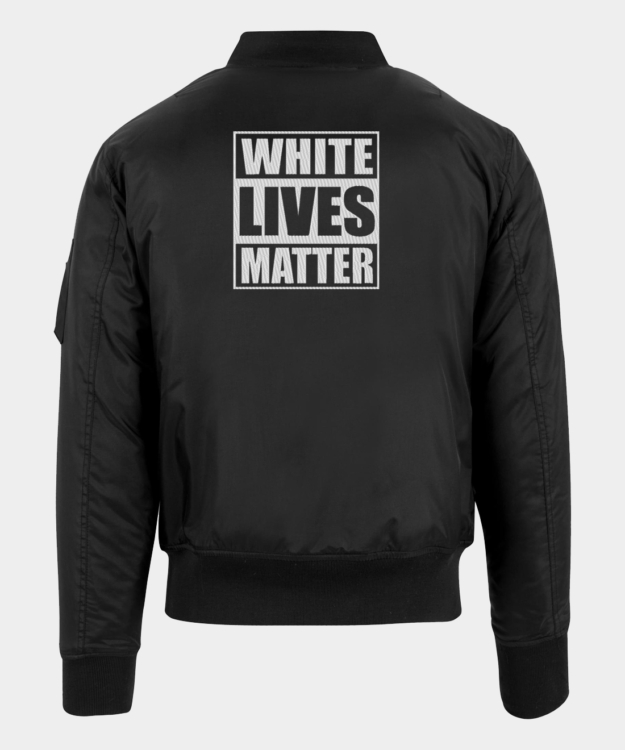 White Lives Matter hímzett bomberdzseki