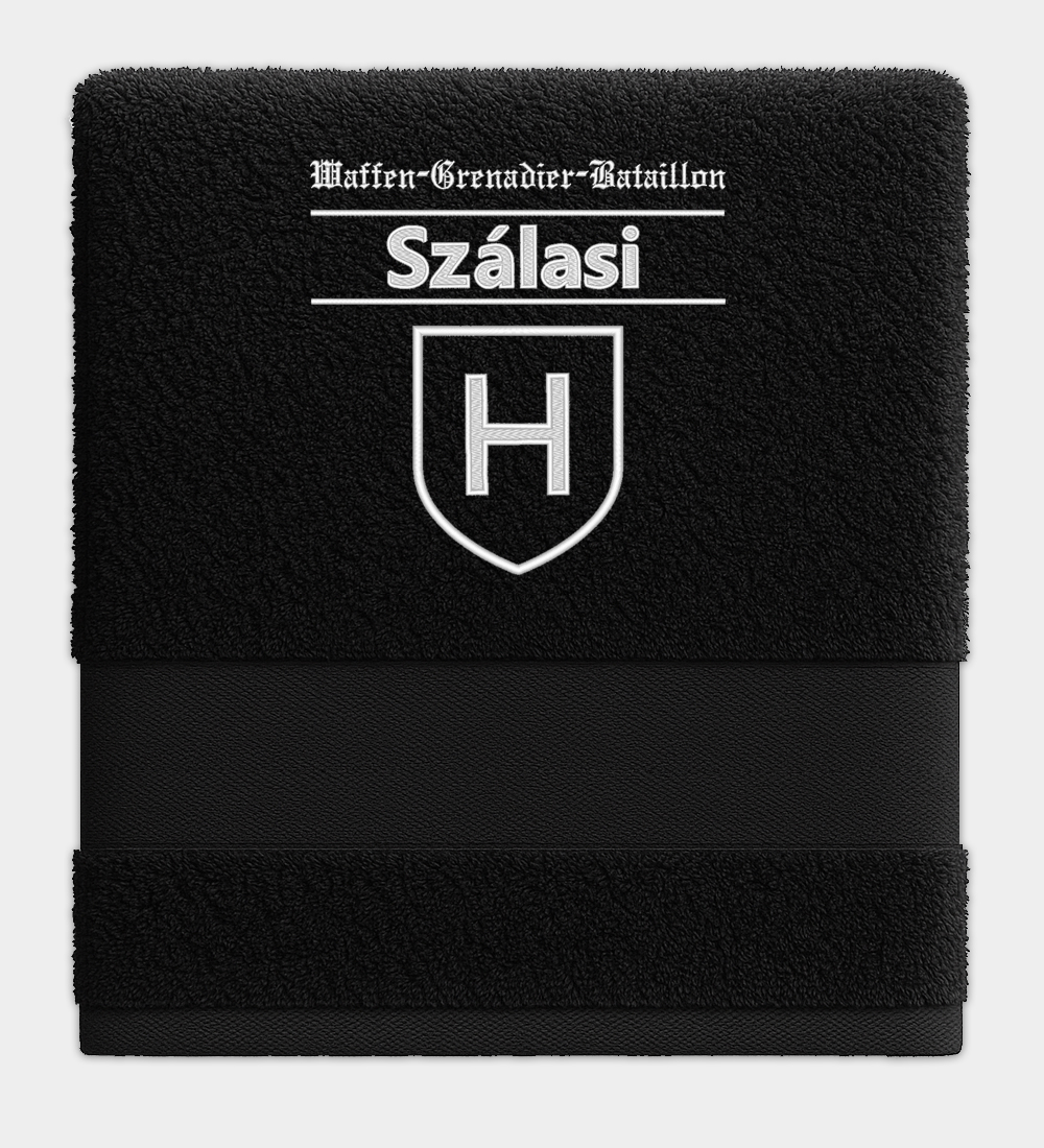 Waffen-Grenadier-Bataillon des SS „Szálasi” hímzett fekete törölköző Waffen-Grenadier-Bataillon des SS „Szálasi” hímzett fekete törölköző